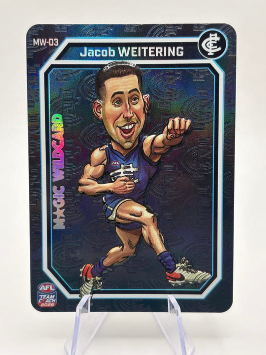 2026 Teamcoach Magic Wildcard Jacob Weitering MW-03 Carlton Blues FRENLY BRICKS - Open 7 Days
