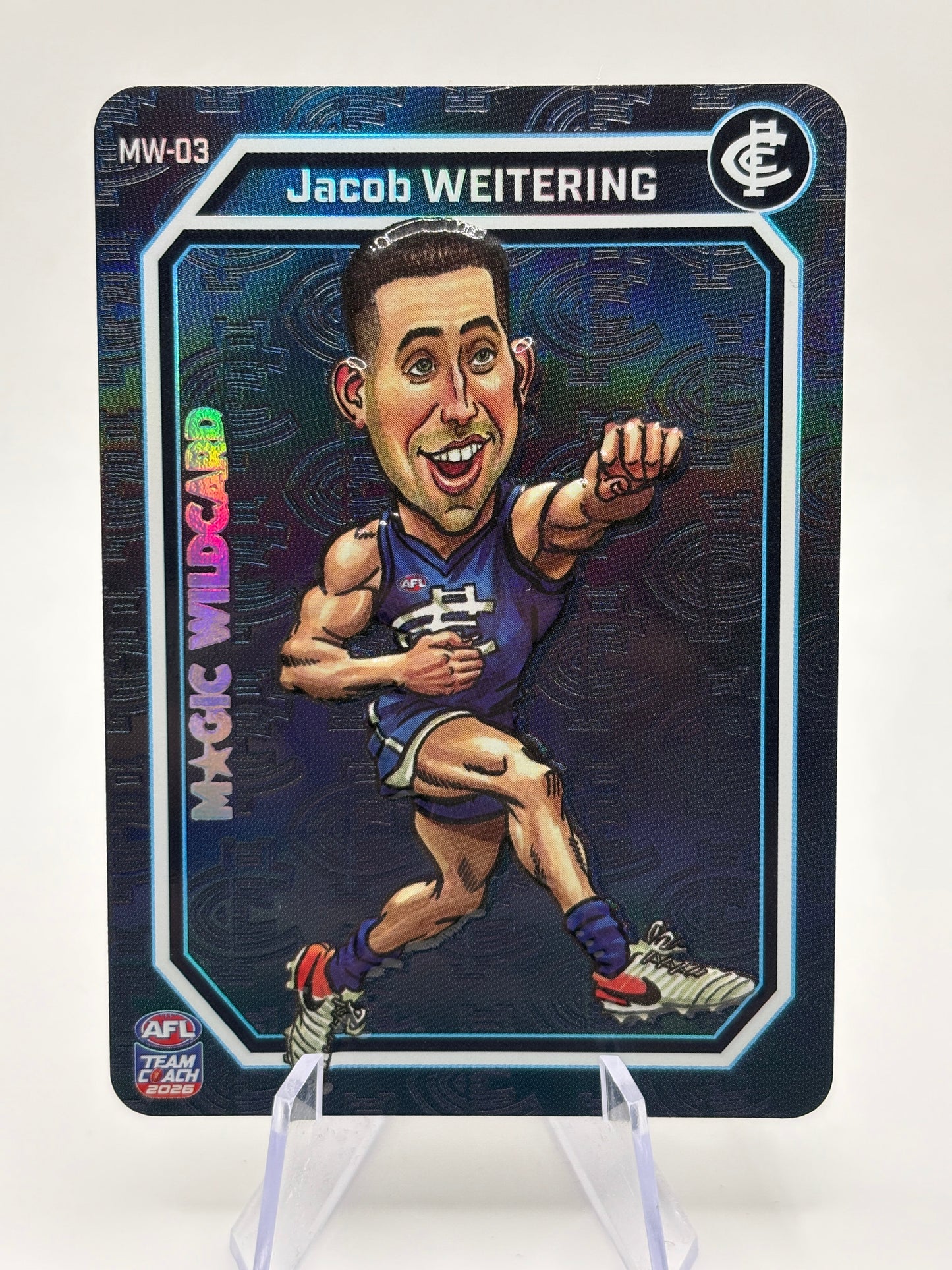2026 Teamcoach Magic Wildcard Jacob Weitering MW-03 Carlton Blues FRENLY BRICKS - Open 7 Days