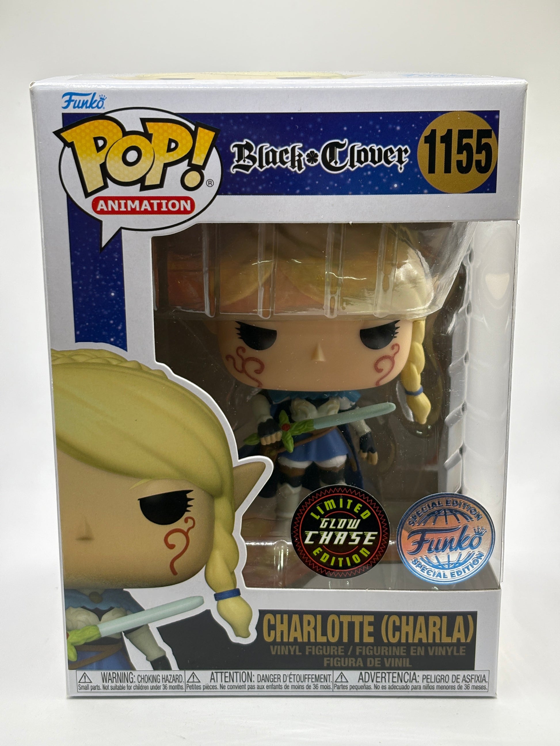 Funko POP! Animation Black Clover #1155 Charlotte Charla Limited Glow Chase FRENLY BRICKS - Open 7 Days