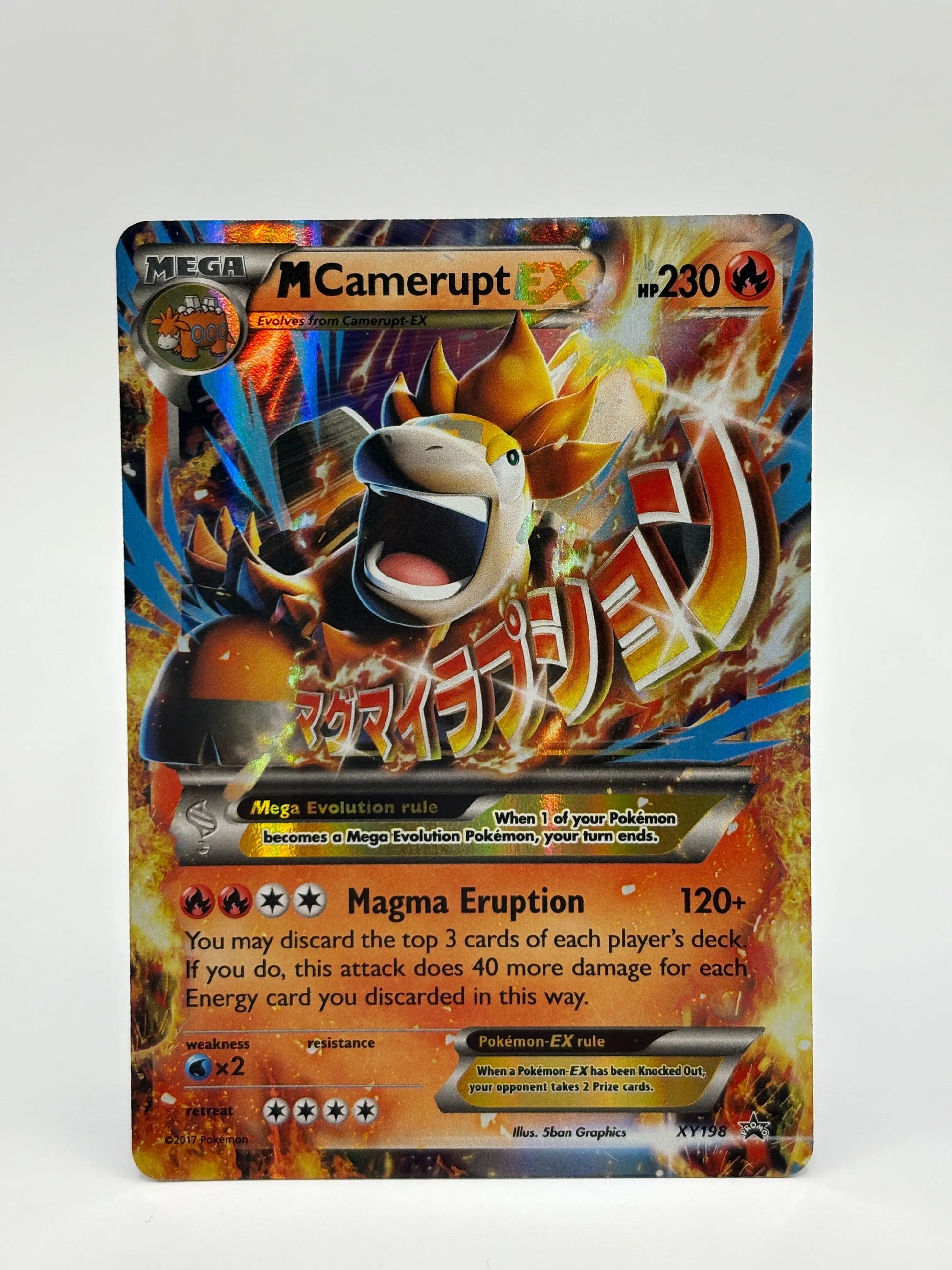 Pokemon XY Black Star Promo XY198 Mega M Camerupt EX NM FRENLY BRICKS - Open 7 Days