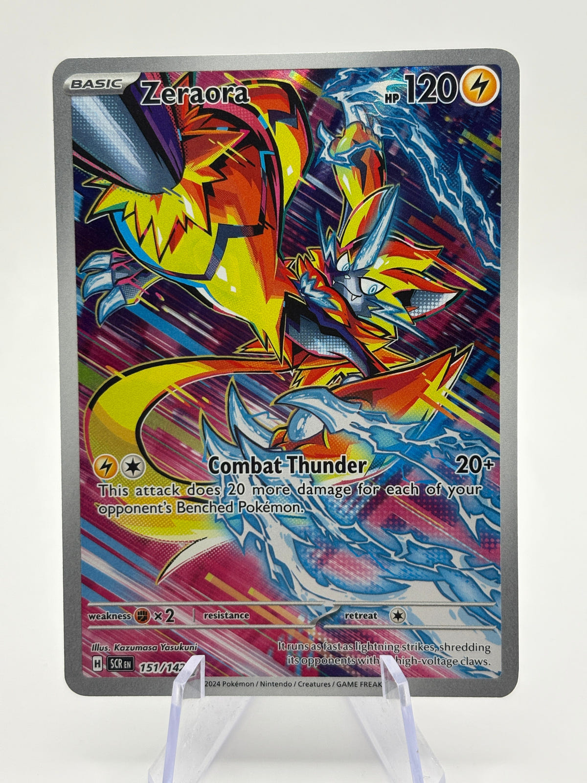 Pokemon TCG Stellar Crown - Zeraora 151/142 Illustration Rare NM FRENLY BRICKS - Open 7 Days image 1