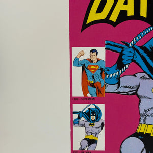 MEGO WORLD'S GREATEST SUPERHEROES (1973) - BATMAN (REMOVEABLE COWL) FIGURE ON KRESGE CARD UNPUNCHED FRENLY BRICKS - Open 7 Days