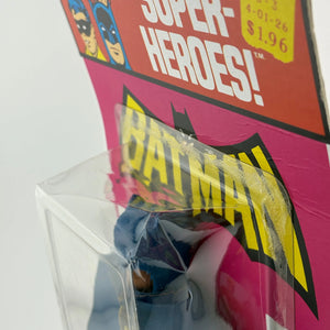 MEGO WORLD'S GREATEST SUPERHEROES (1973) - BATMAN (REMOVEABLE COWL) FIGURE ON KRESGE CARD UNPUNCHED FRENLY BRICKS - Open 7 Days