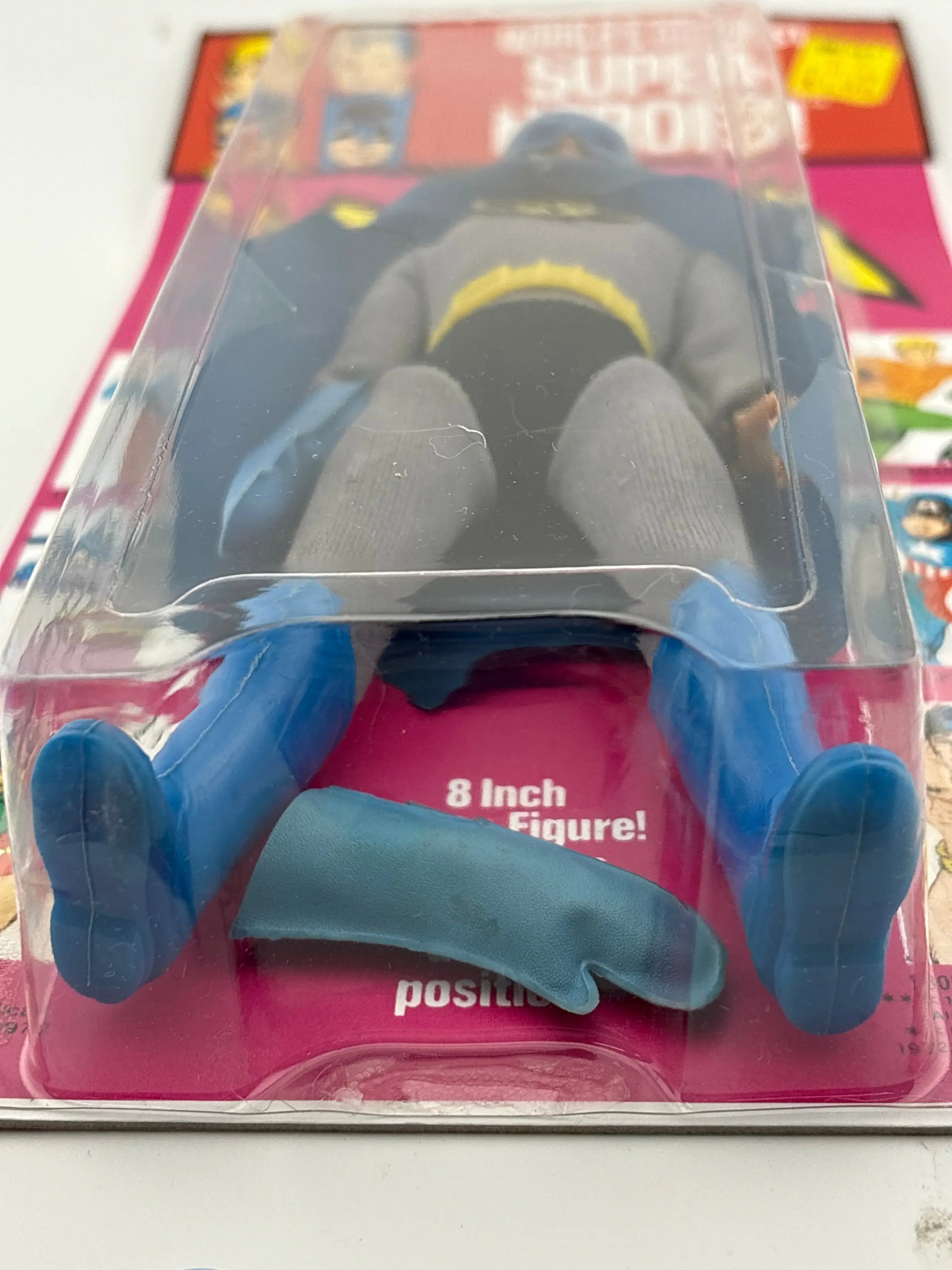 MEGO WORLD'S GREATEST SUPERHEROES (1973) - BATMAN (REMOVEABLE COWL) FIGURE ON KRESGE CARD UNPUNCHED FRENLY BRICKS - Open 7 Days