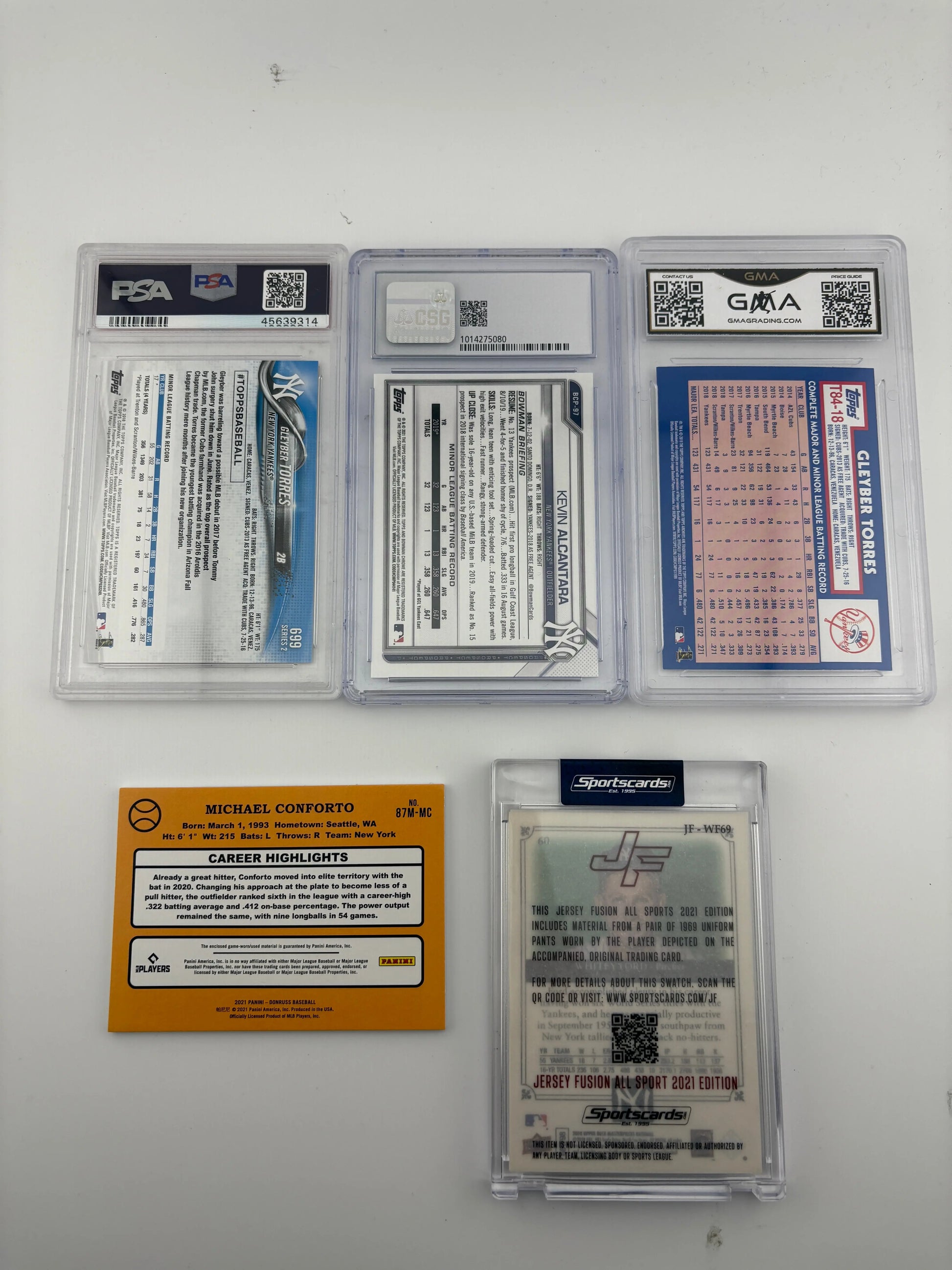 MLB Sports Card New York Yankees Lot - Graded, Gleyber Torres, Patch FRENLY BRICKS - Open 7 Days