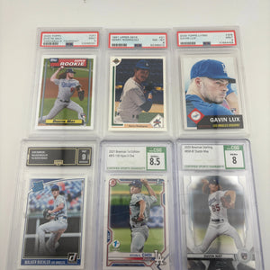 MLB Sports Card Los Angeles Dodgers Lot - Graded, Rookies, Dustin May FRENLY BRICKS - Open 7 Days