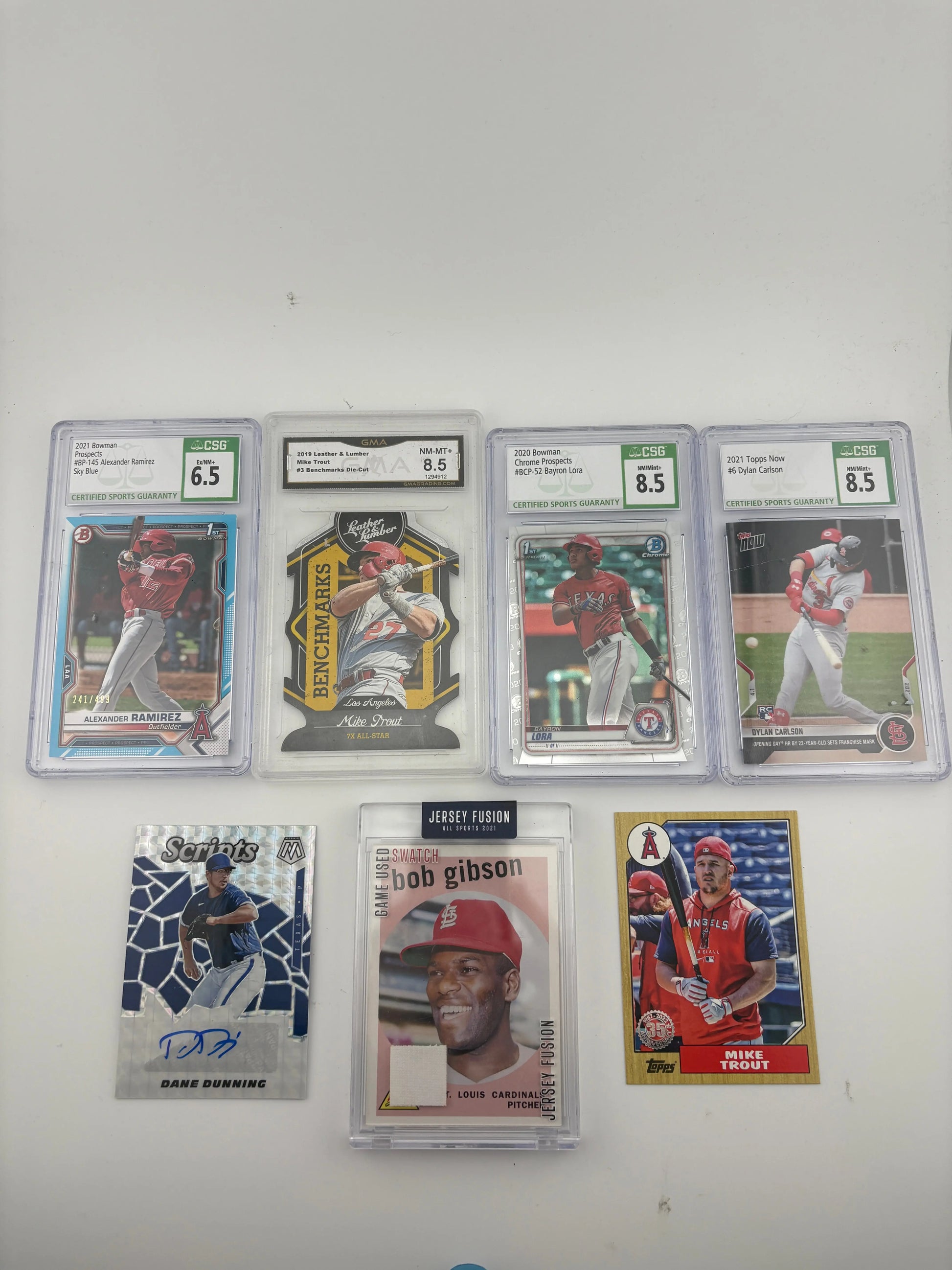 MLB Sports Card Mixed Team Lot - Graded, Mike Trout, Jersey Fusion FRENLY BRICKS - Open 7 Days