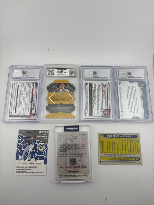 MLB Sports Card Mixed Team Lot - Graded, Mike Trout, Jersey Fusion FRENLY BRICKS - Open 7 Days