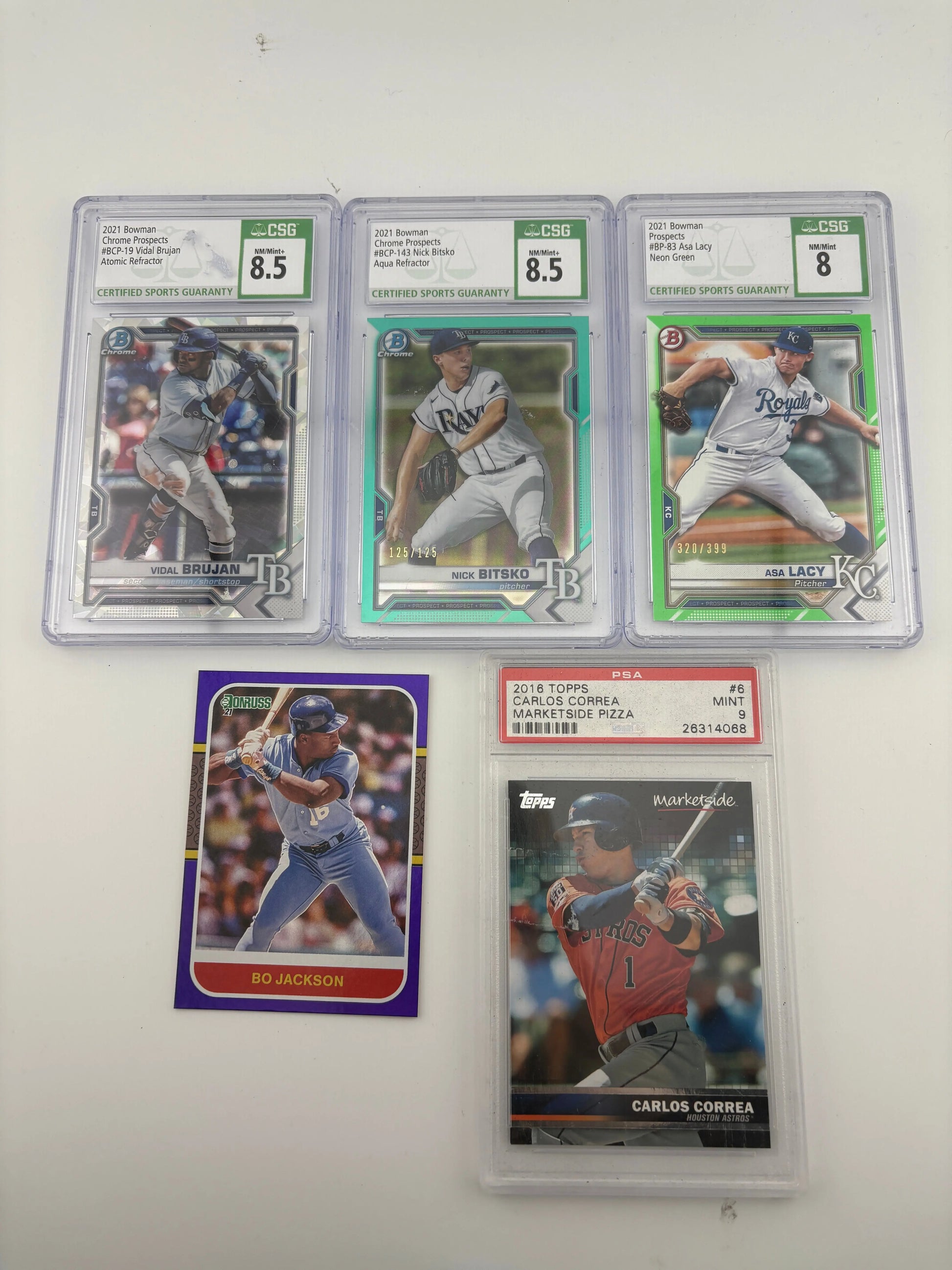 MLB Sports Card Mixed Lot 2 - Bo Jackson, Graded FRENLY BRICKS - Open 7 Days