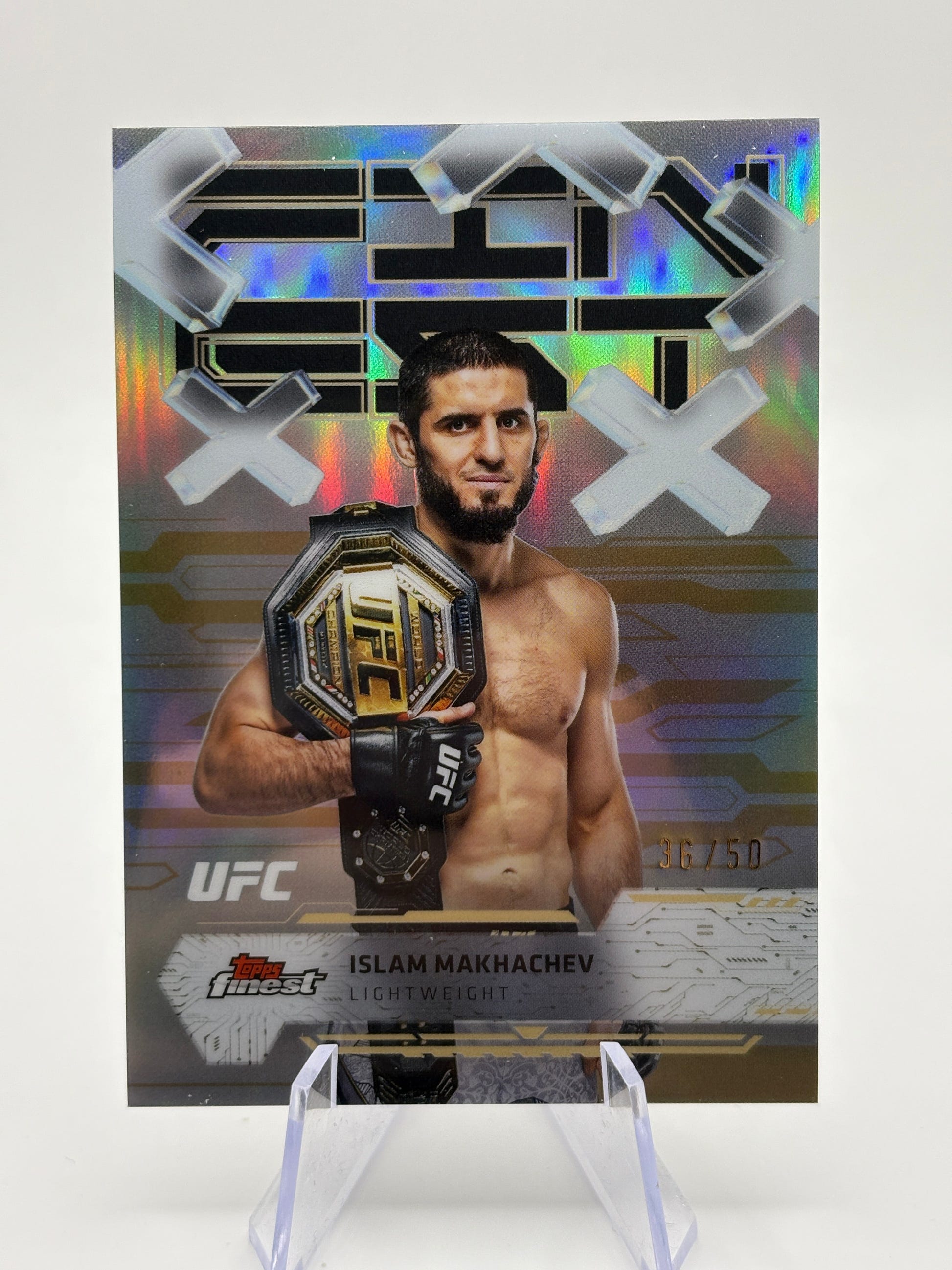2025 Topps Finest UFC Islam Makhachev  Common Refractor /25 FRENLY BRICKS - Open 7 Days image 1