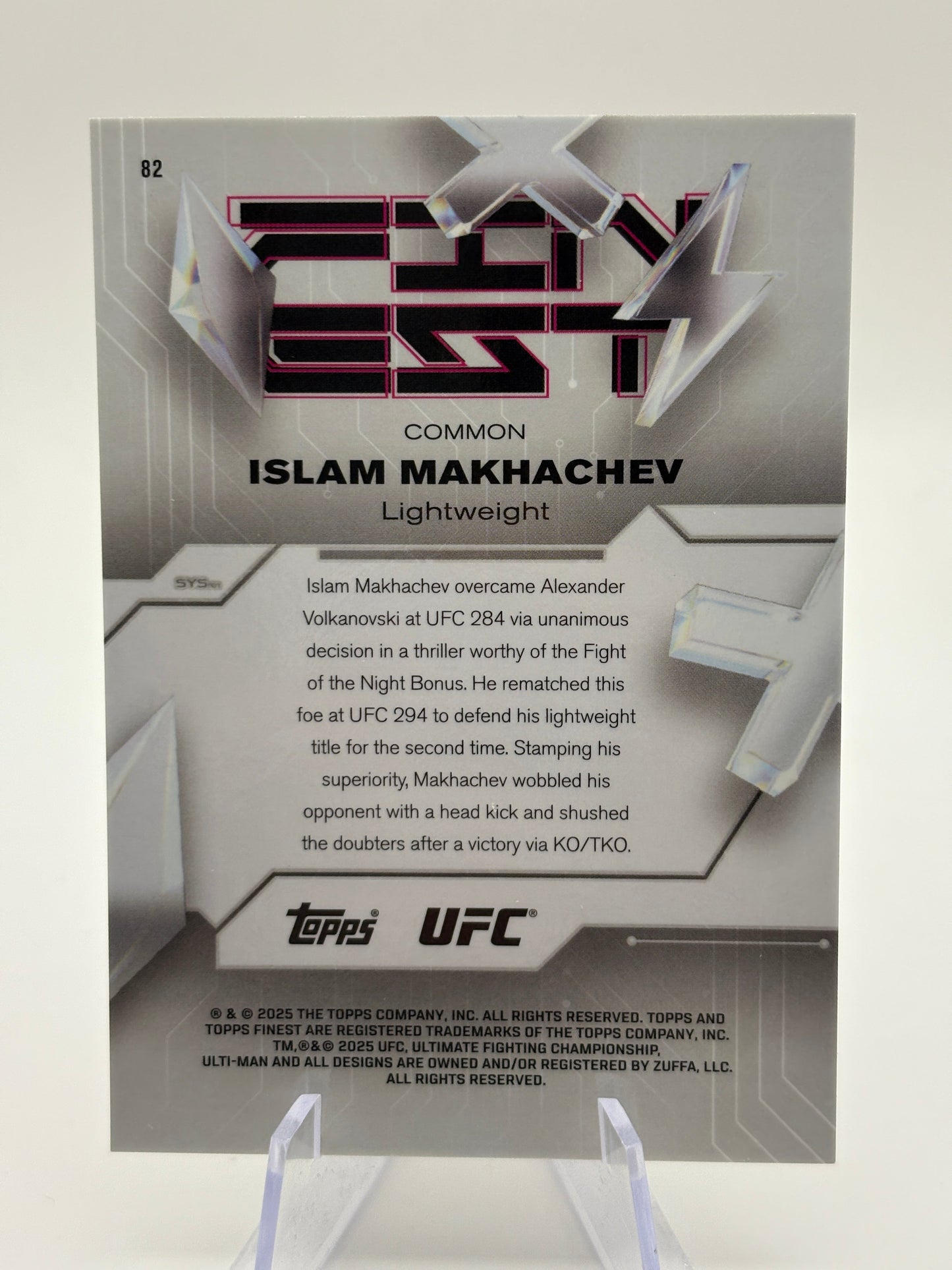 2025 Topps Finest UFC Islam Makhachev  Common Refractor /25 FRENLY BRICKS - Open 7 Days