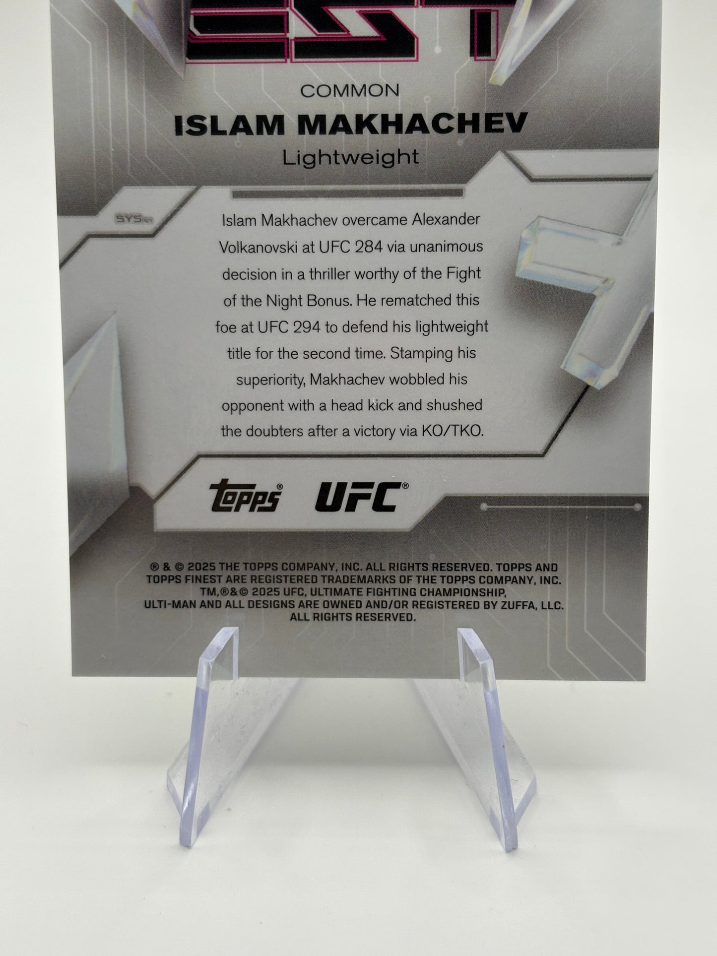 2025 Topps Finest UFC Islam Makhachev  Common Refractor /25 FRENLY BRICKS - Open 7 Days
