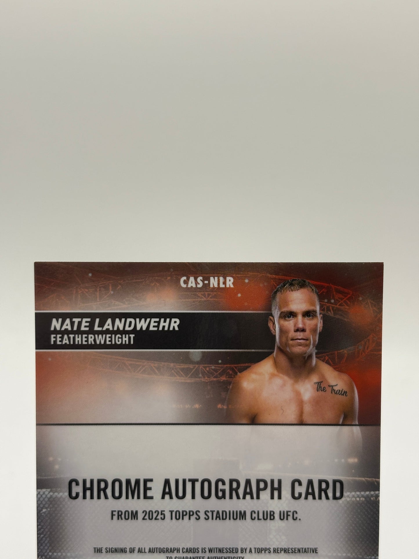 2025 Nate Landwehr Stadium Club UFC Chrome Auto Orange Refractor /25 FRENLY BRICKS - Open 7 Days