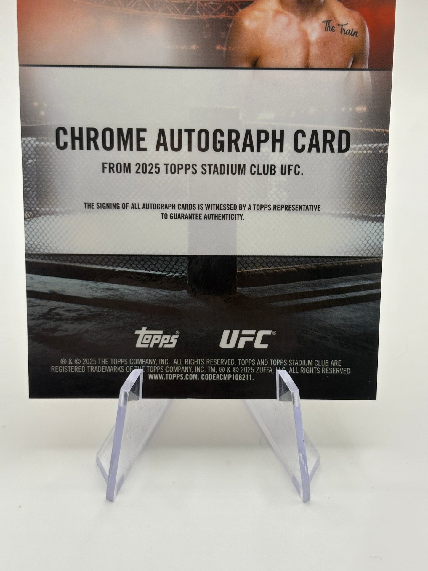 2025 Nate Landwehr Stadium Club UFC Chrome Auto Orange Refractor /25 FRENLY BRICKS - Open 7 Days