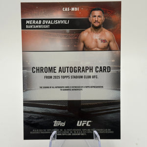 2025 Topps Stadium Club Chrome UFC Merab Dvalishvili #CAS-MDI Refractor Auto FRENLY BRICKS - Open 7 Days