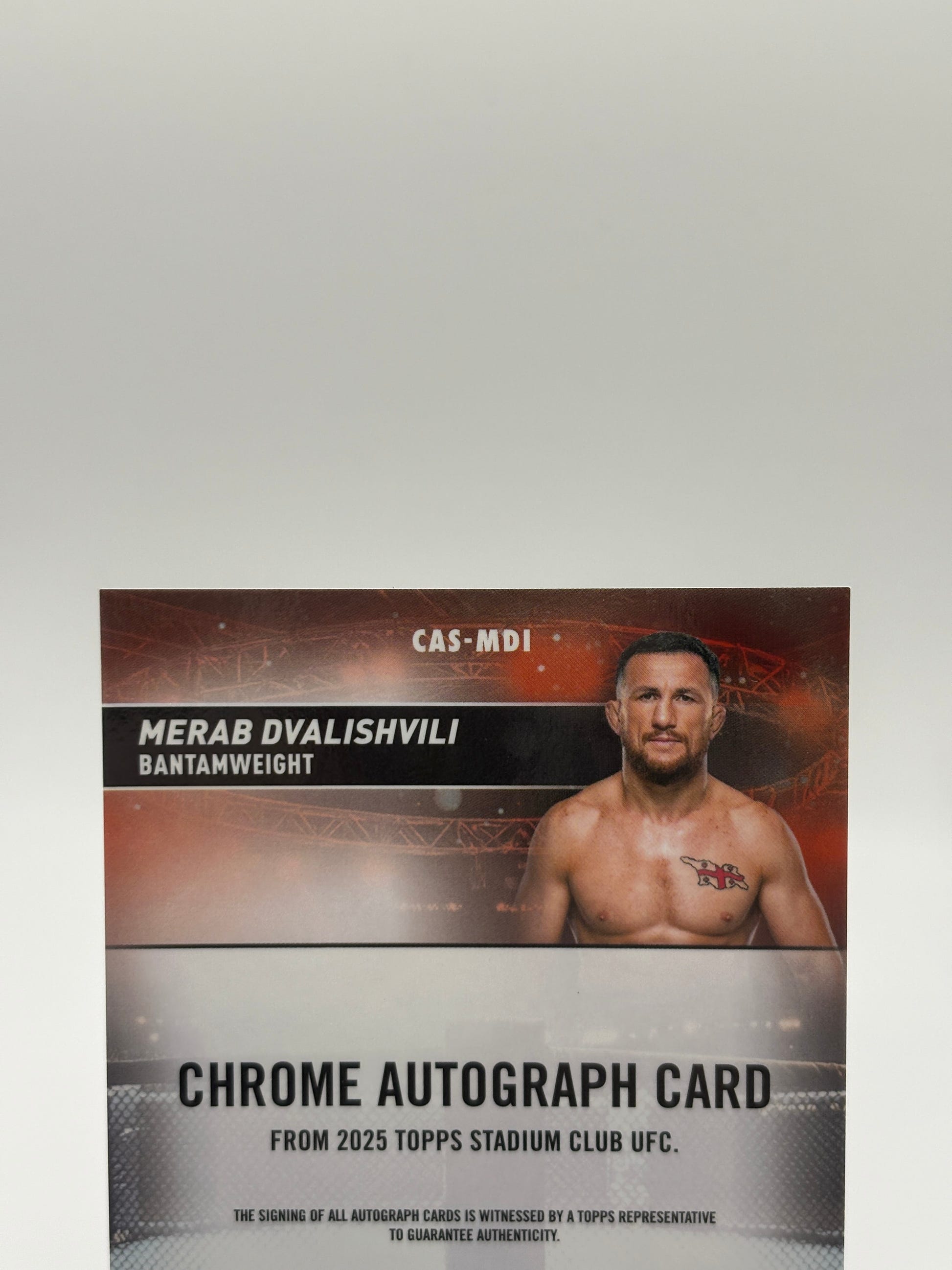 2025 Topps Stadium Club Chrome UFC Merab Dvalishvili #CAS-MDI Refractor Auto FRENLY BRICKS - Open 7 Days image 3