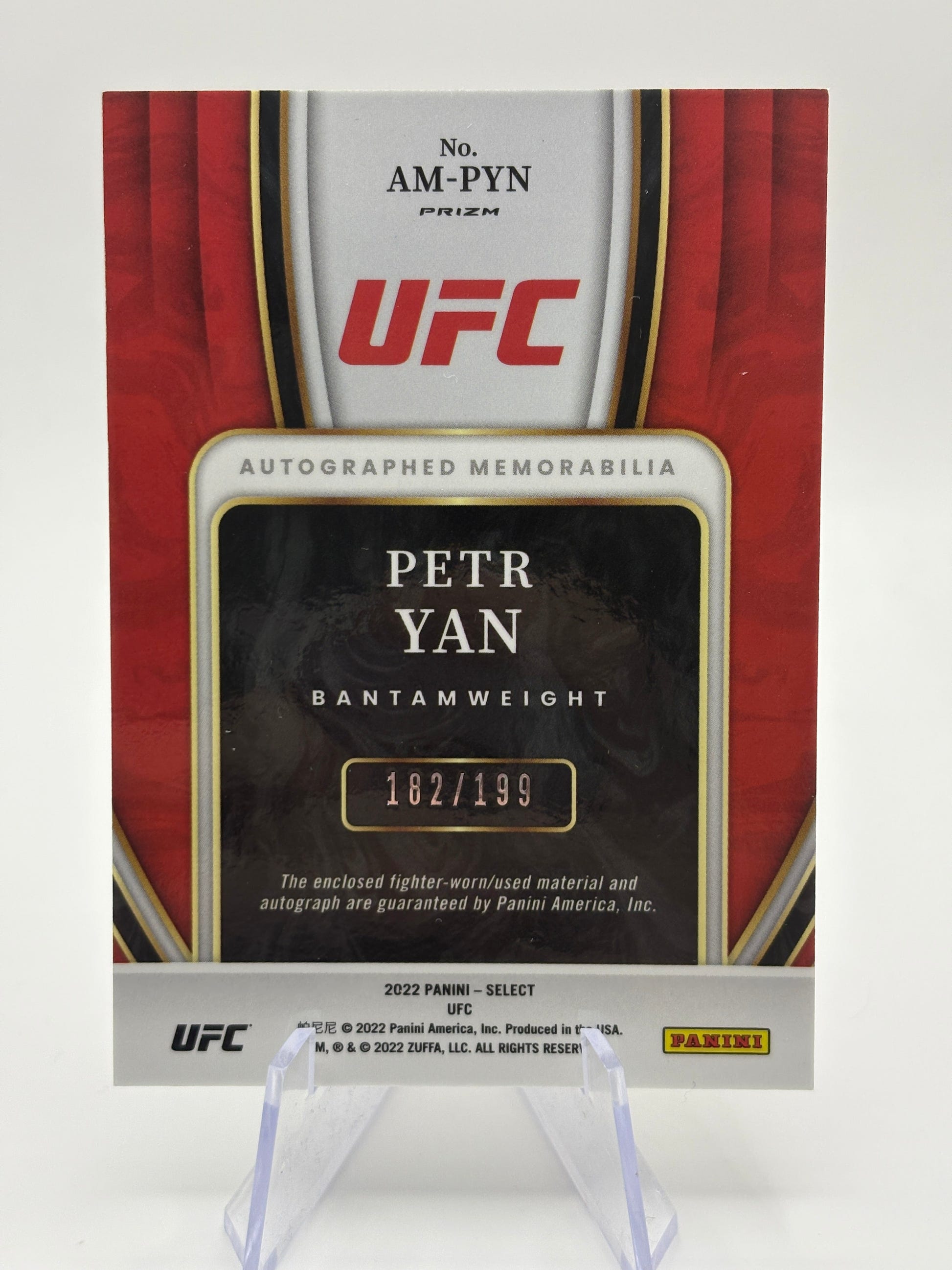 Petr Yan 2022 Panini Select UFC Select Silver Auto Patch Relic /199 FRENLY BRICKS - Open 7 Days image 2