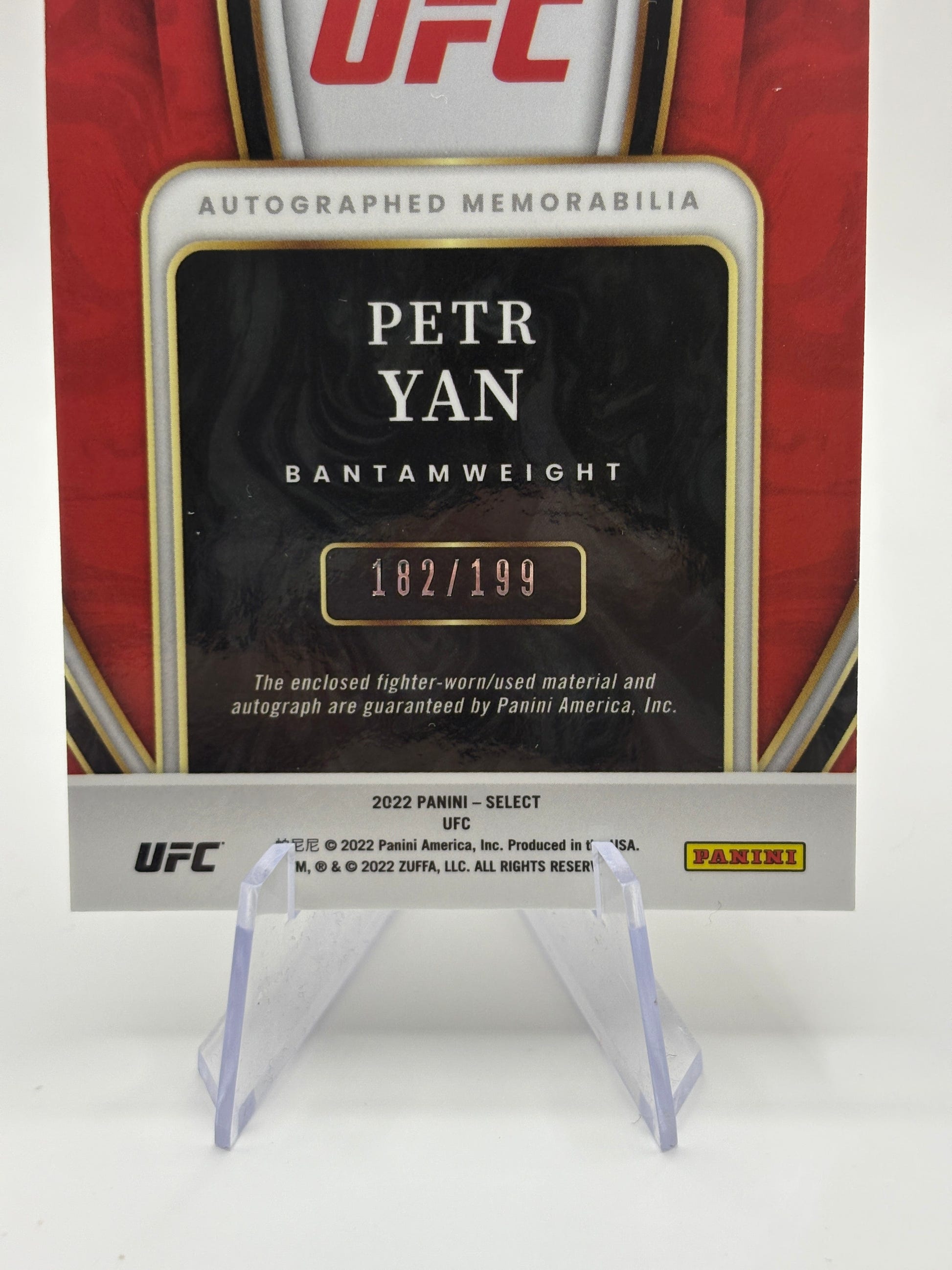 Petr Yan 2022 Panini Select UFC Select Silver Auto Patch Relic /199 FRENLY BRICKS - Open 7 Days image 4