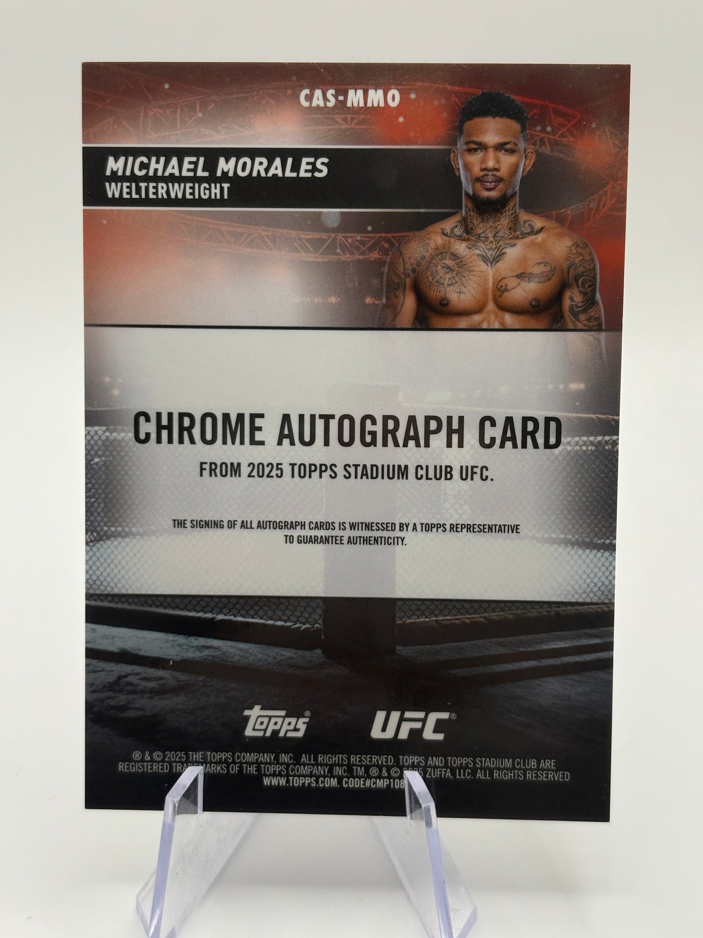 2025 Topps Stadium Club UFC Michael Morales Chrome Autograph #CAS-MMO FRENLY BRICKS - Open 7 Days