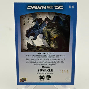 2023-24 Upper Deck DC Annual Dawn of DC Sparkle /99 Batman #D-6 FRENLY BRICKS - Open 7 Days