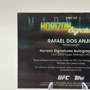 2025 Topps Midnight UFC - Horizon Signatures Rafael Dos Anjos Auto Blue 25/25 Book End FRENLY BRICKS - Open 7 Days