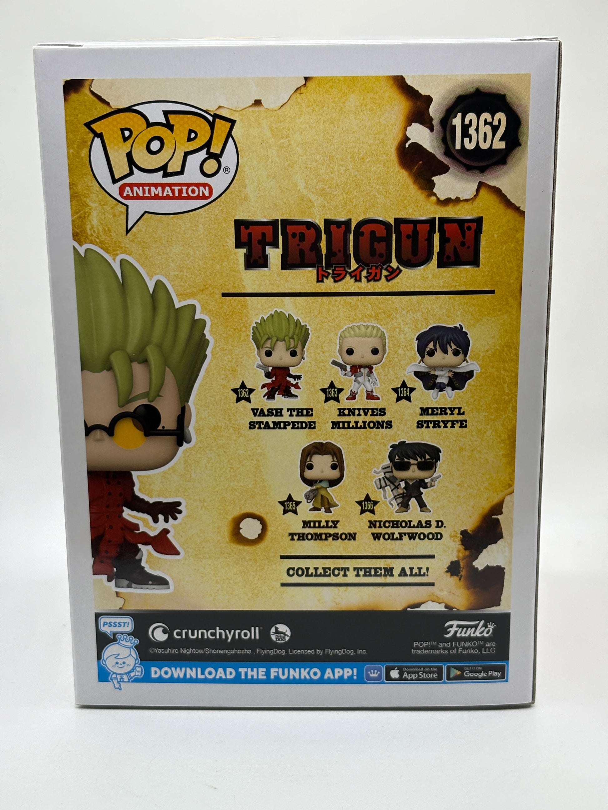 Funko POP! Animation TRIGUN #1362 Vash The Stampede Limited Chase Edition FRENLY BRICKS - Open 7 Days