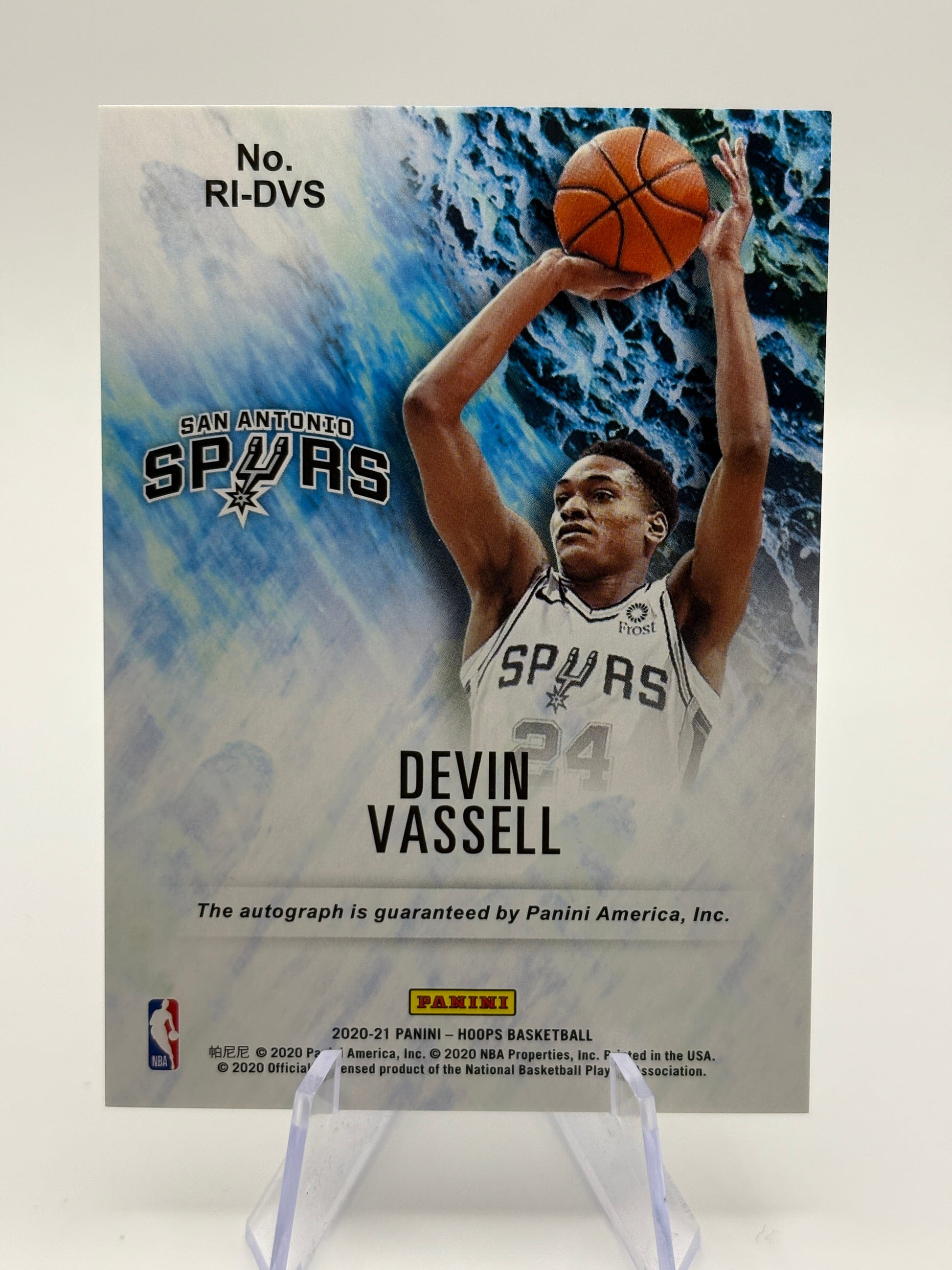Devin Vassell 2020-21 Hoops Rookie Ink #40 RC Auto FRENLY BRICKS - Open 7 Days image 2