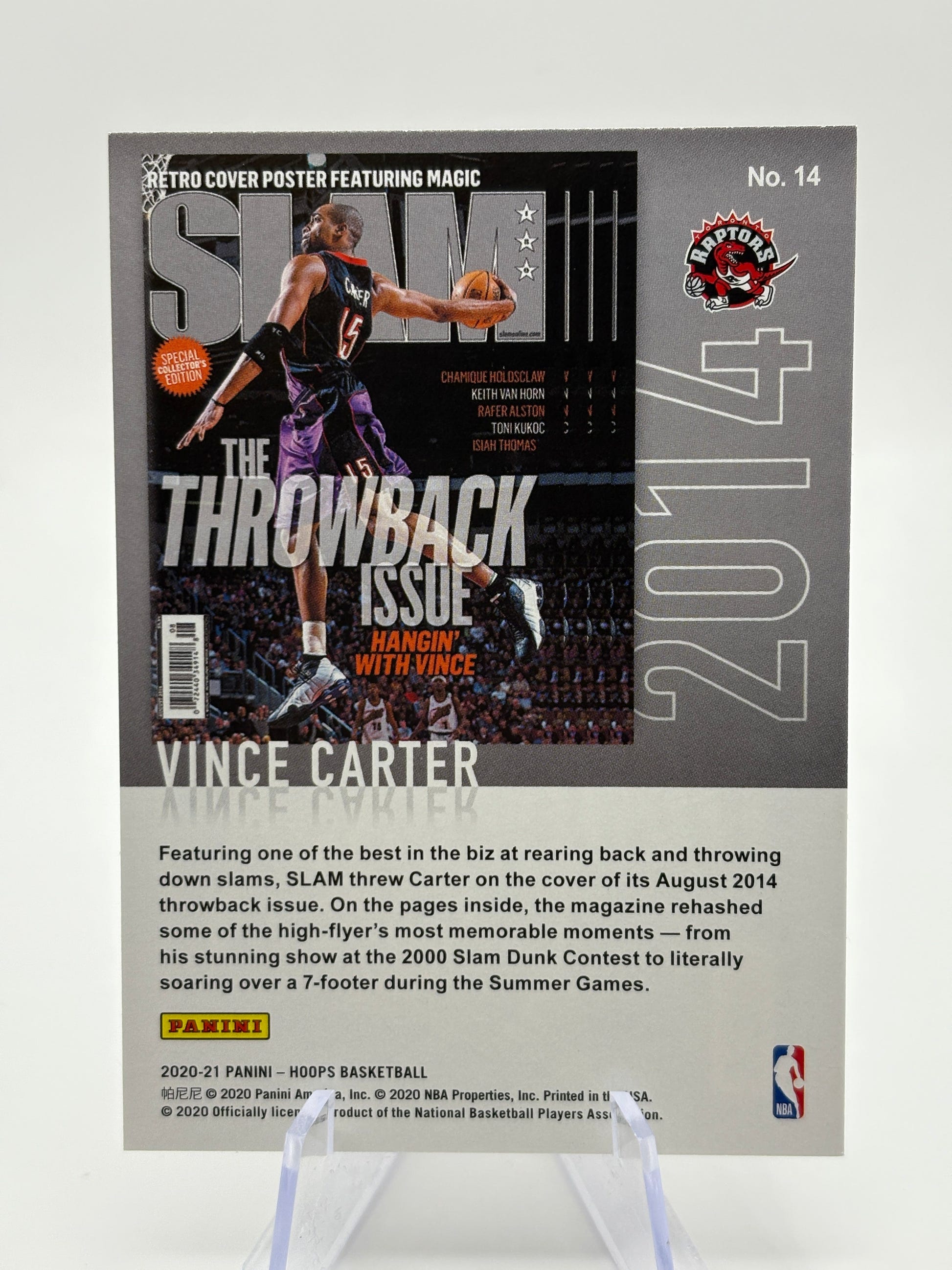 2020-21 Panini NBA Hoops Vince Carter SLAM Insert #14 FRENLY BRICKS - Open 7 Days image 2