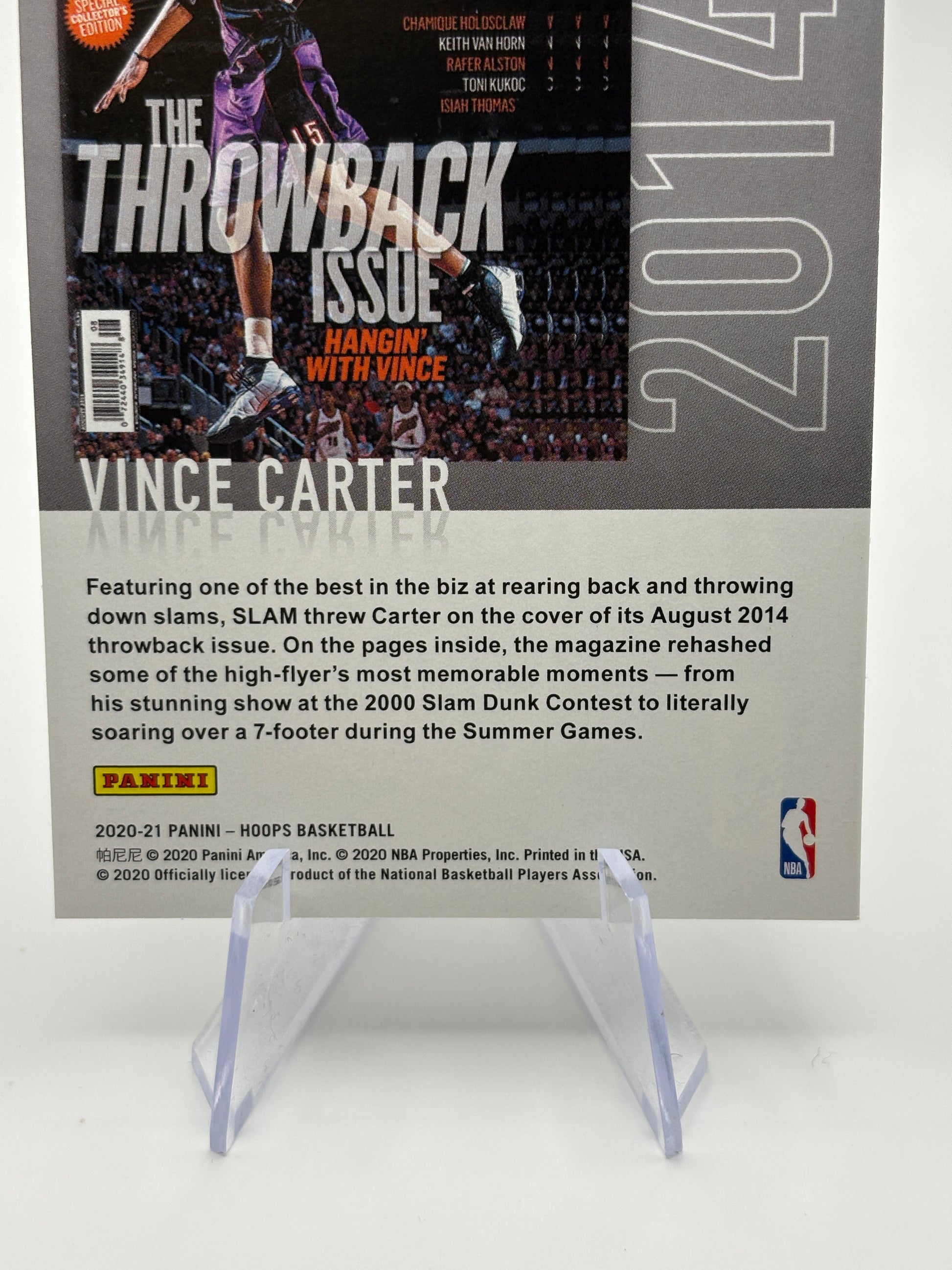 2020-21 Panini NBA Hoops Vince Carter SLAM Insert #14 FRENLY BRICKS - Open 7 Days