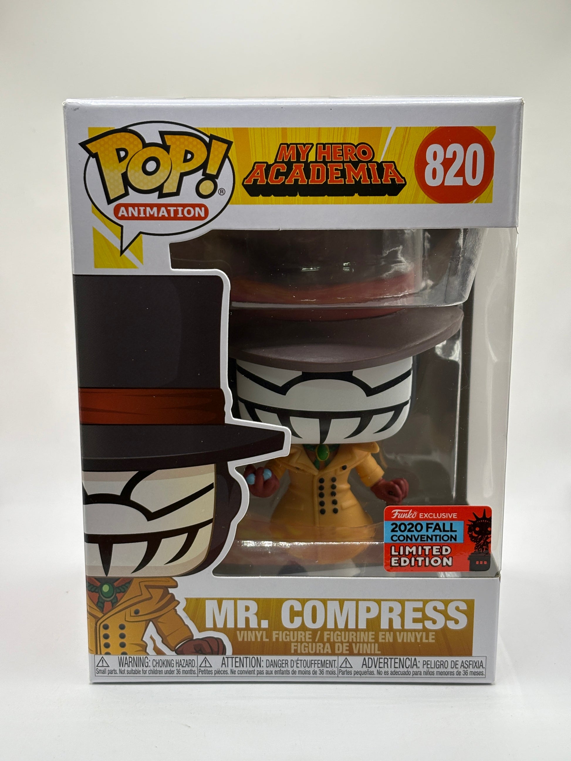 Funko POP! Animation My Hero Academia #820 Mr. Compress 2020 Fall Convention FRENLY BRICKS - Open 7 Days