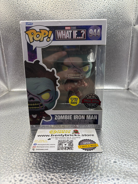 FUNKO Pop Vinyl Zombie Iron Man 944 Glow FRENLY BRICKS - Open 7 Days