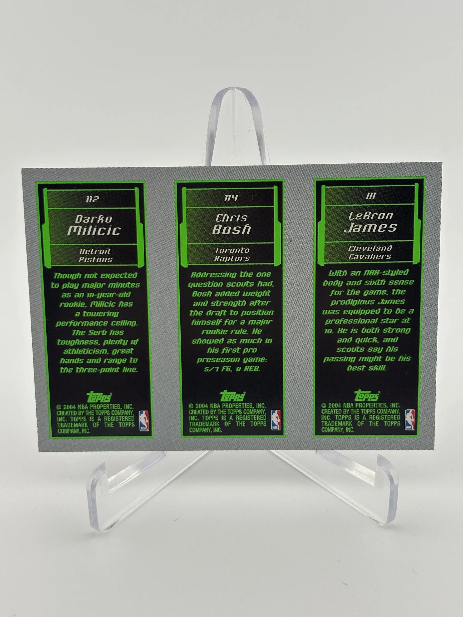 2003-04 Topps Matrix Lebron James / Chris Bosh / Darko Milicic RC LP FRENLY BRICKS - Open 7 Days