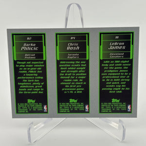 2003-04 Topps Matrix Lebron James / Chris Bosh / Darko Milicic RC LP FRENLY BRICKS - Open 7 Days