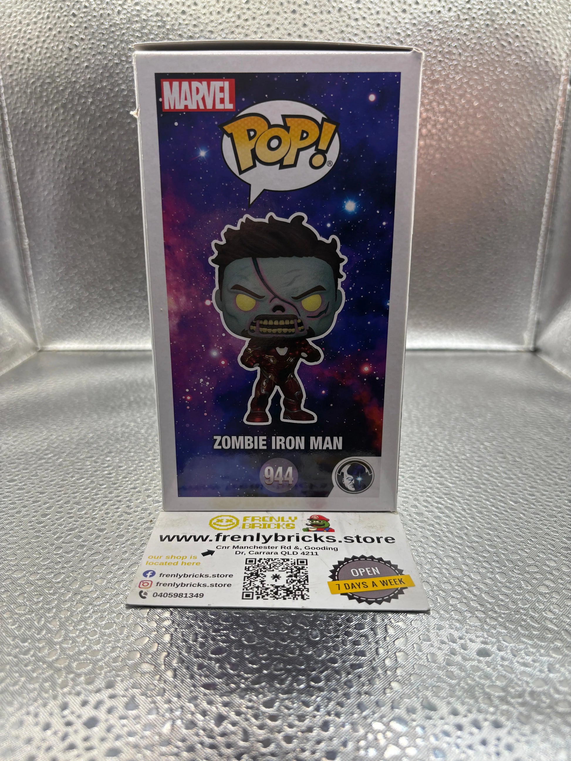 FUNKO Pop Vinyl Zombie Iron Man 944 Glow FRENLY BRICKS - Open 7 Days
