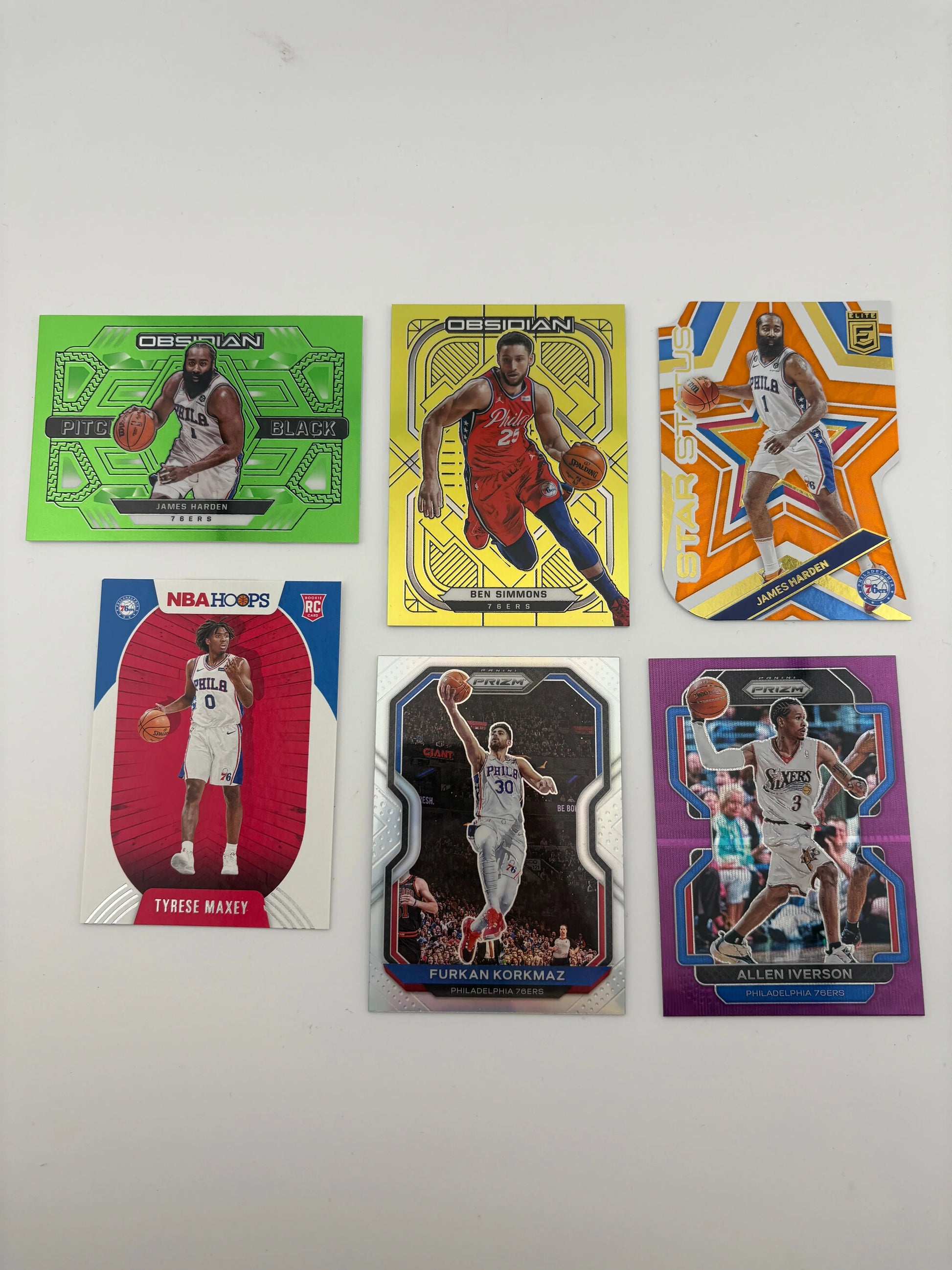 NBA Philadelphia 76ers Raw Card Lot - Tyrese Maxey, Rookie, Allen Iverson FRENLY BRICKS - Open 7 Days