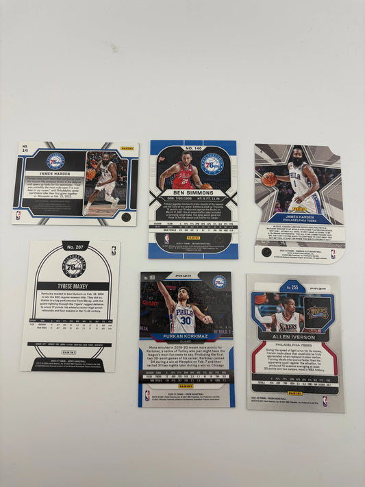 NBA Philadelphia 76ers Raw Card Lot - Tyrese Maxey, Rookie, Allen Iverson FRENLY BRICKS - Open 7 Days