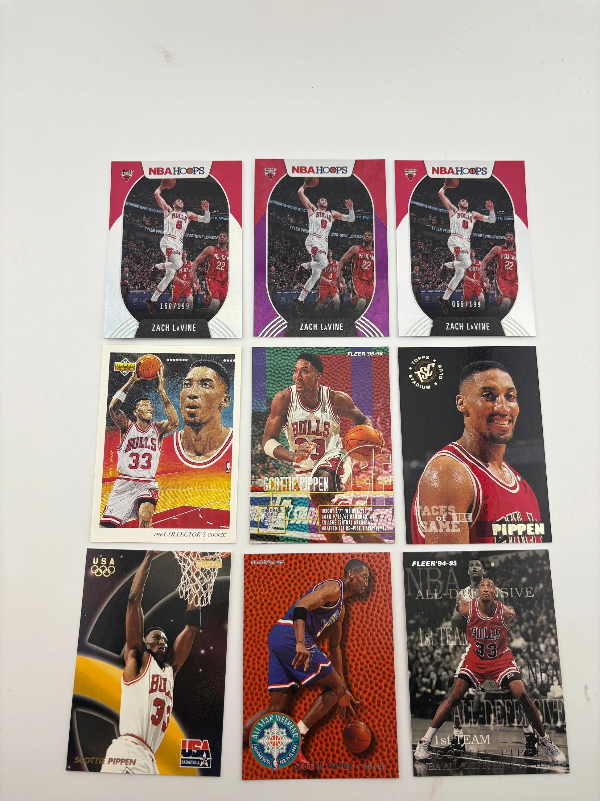 NBA Chicago Bulls Raw Card Lot - Scottie Pippen, Numbered, Fleer FRENLY BRICKS - Open 7 Days