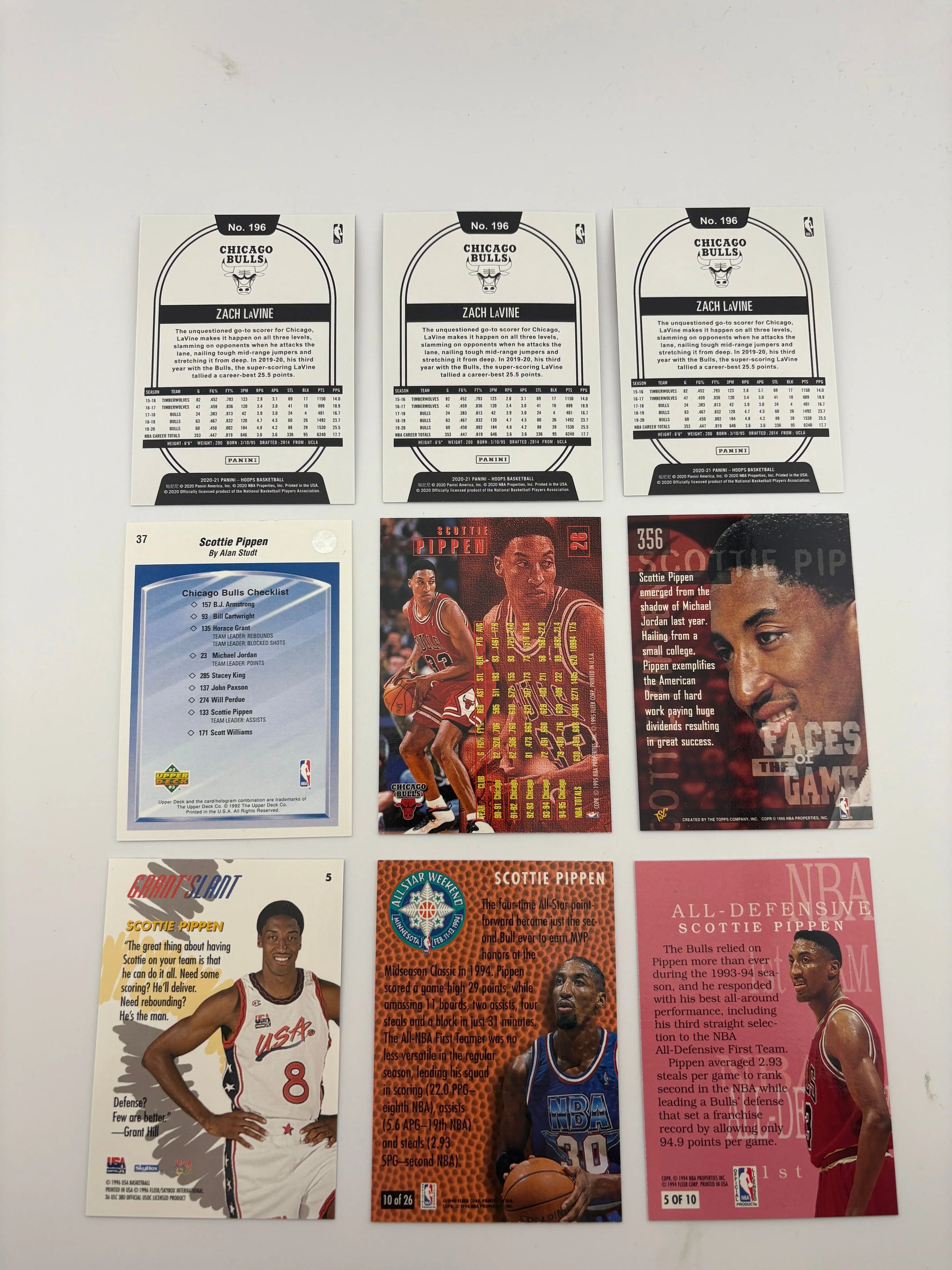 NBA Chicago Bulls Raw Card Lot - Scottie Pippen, Numbered, Fleer FRENLY BRICKS - Open 7 Days