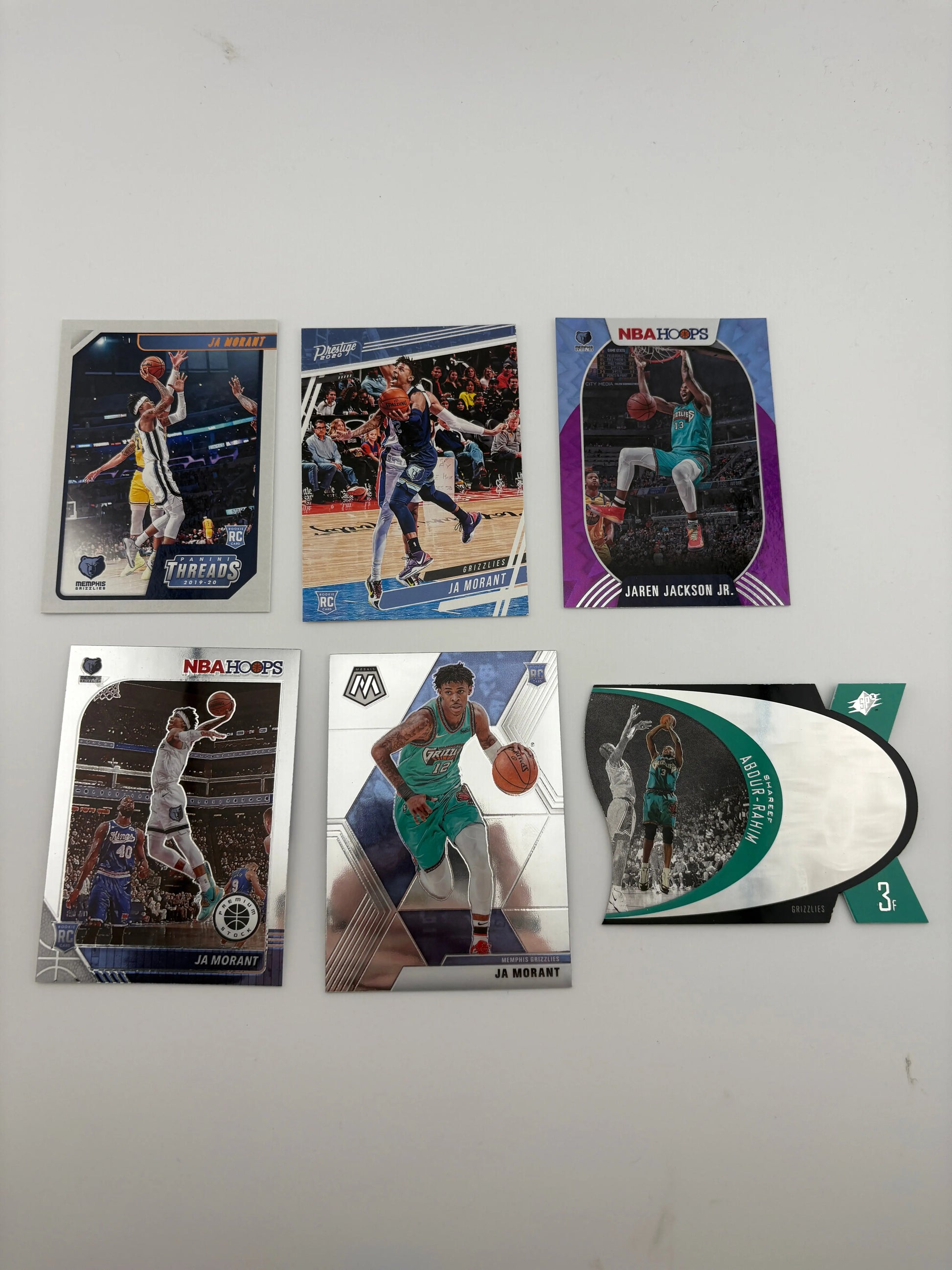 NBA Memphis Grizzlies Raw Card Lot - Ja Morant, Rookie FRENLY BRICKS - Open 7 Days