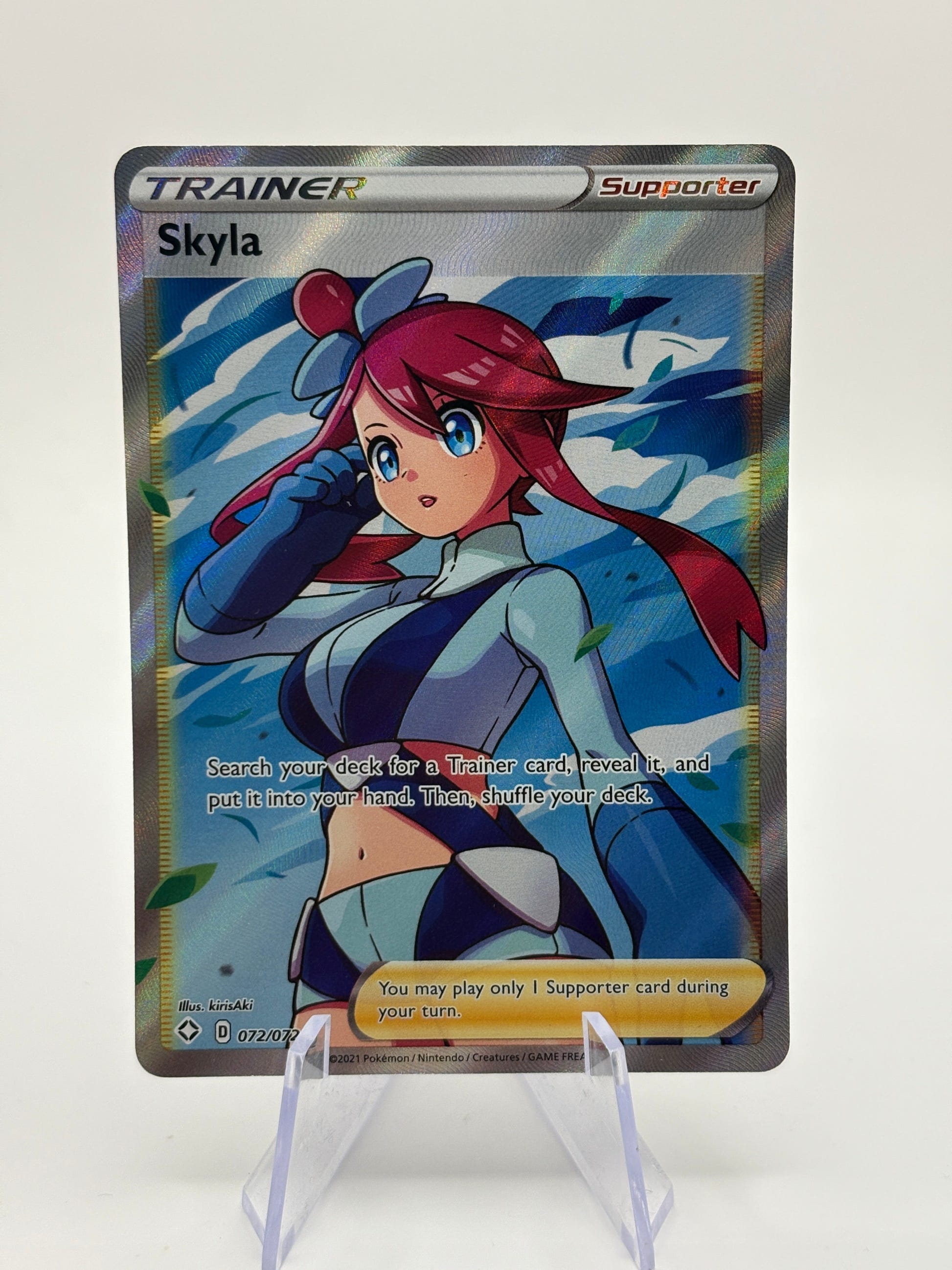 2021 Pokemon Card - Skyla Trainer Full Art #072/072 - Shining Fates - NM FRENLY BRICKS - Open 7 Days image 1