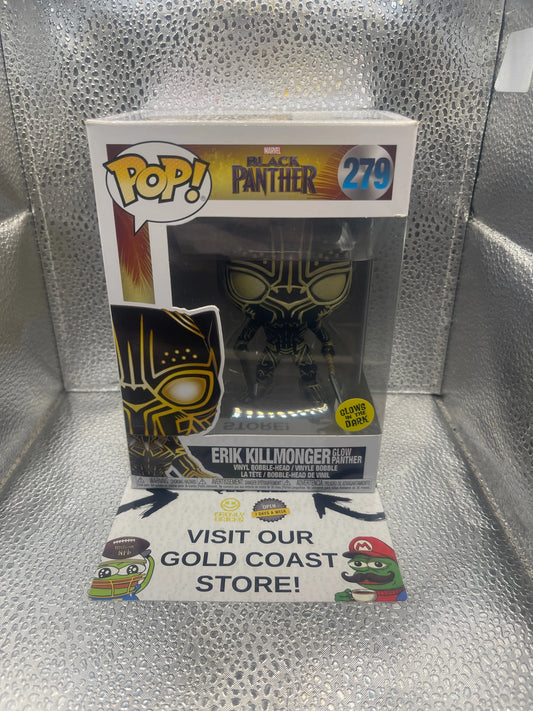 Funko Pop! Vinyl: Marvel - Erik Killmonger Glow Panther FRENLY BRICKS - Open 7 Days