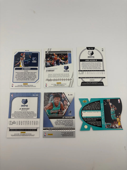 NBA Memphis Grizzlies Raw Card Lot - Ja Morant, Rookie FRENLY BRICKS - Open 7 Days