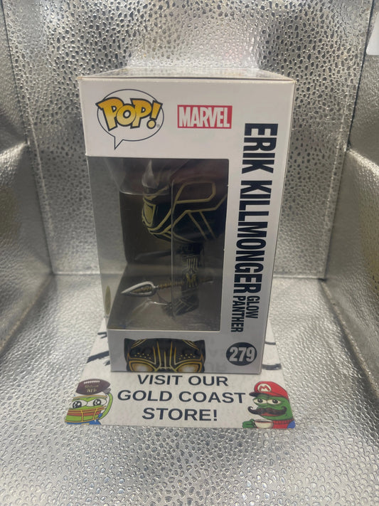 Funko Pop! Vinyl: Marvel - Erik Killmonger Glow Panther FRENLY BRICKS - Open 7 Days