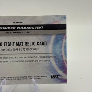 2024 Topps UFC Jumbo Fight Mat Relic Card Alexander Volkanovski FRENLY BRICKS - Open 7 Days
