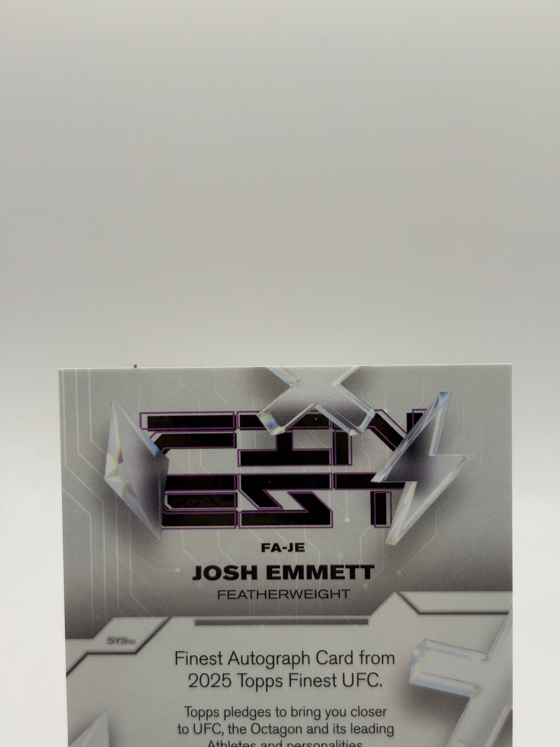 Josh Emmett Finest On Card Auto 2025 Topps Finest UFC #FA-JE FRENLY BRICKS - Open 7 Days image 3