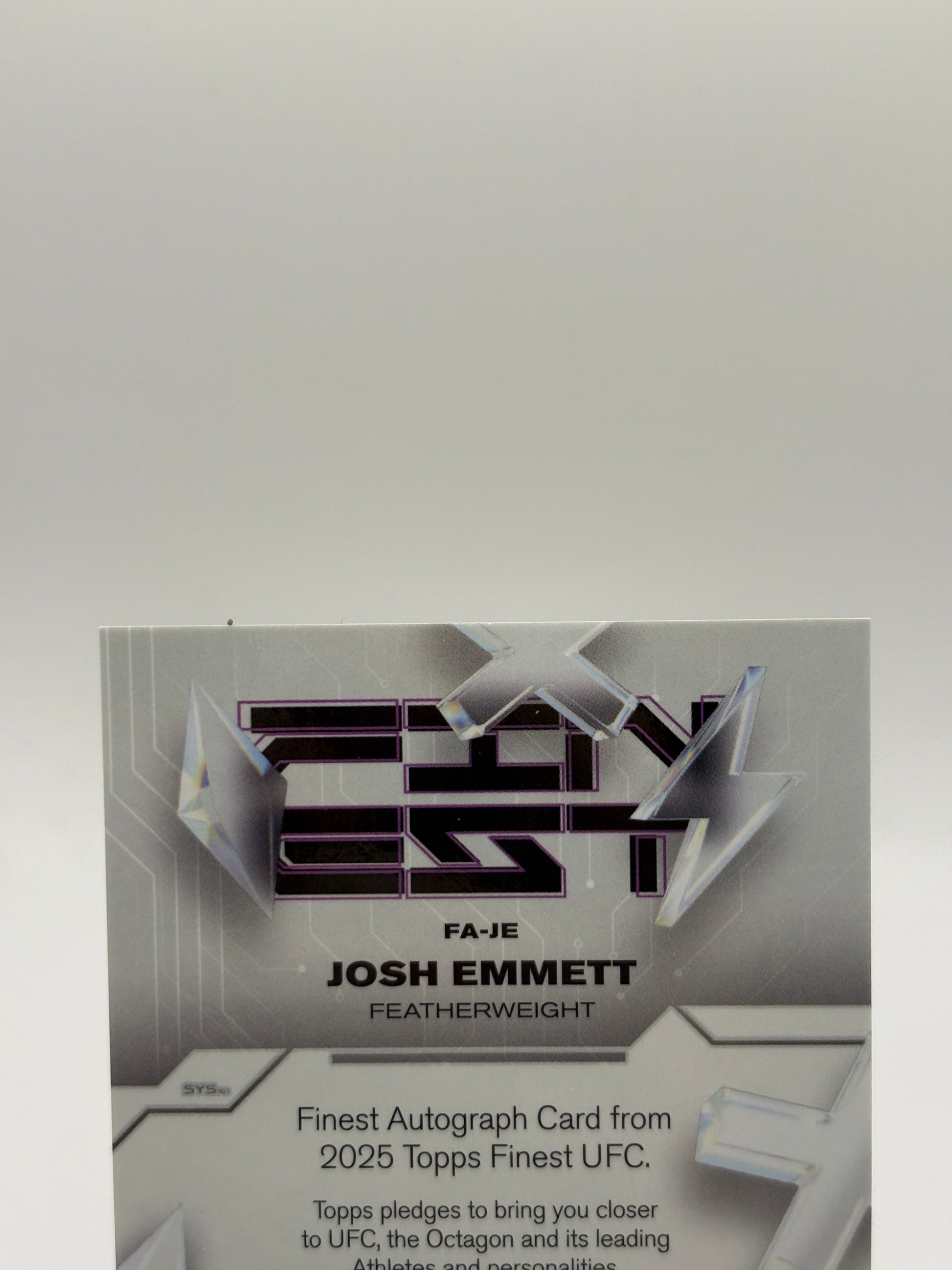Josh Emmett Finest On Card Auto 2025 Topps Finest UFC #FA-JE FRENLY BRICKS - Open 7 Days