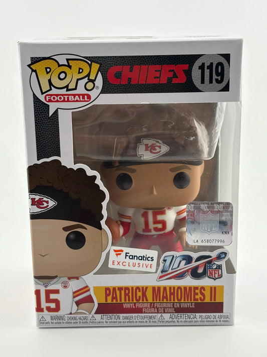 Funko POP! Kansas City Chiefs Patrick Mahomes II Football White Jersey #119 FRENLY BRICKS - Open 7 Days