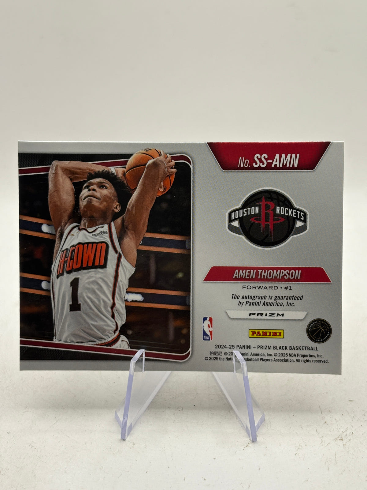 Panini Prizm Amen Thompson Houston Rockets Sensational Signatures Auto SS-AMN image 2