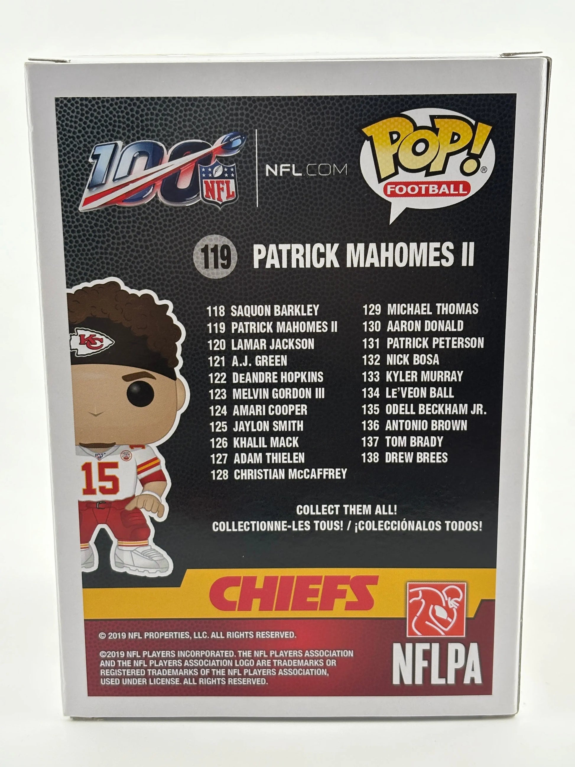 Funko POP! Kansas City Chiefs Patrick Mahomes II Football White Jersey #119 FRENLY BRICKS - Open 7 Days