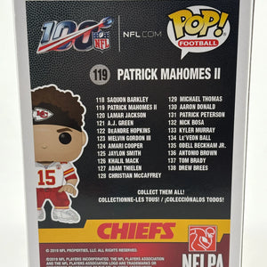 Funko POP! Kansas City Chiefs Patrick Mahomes II Football White Jersey #119 FRENLY BRICKS - Open 7 Days